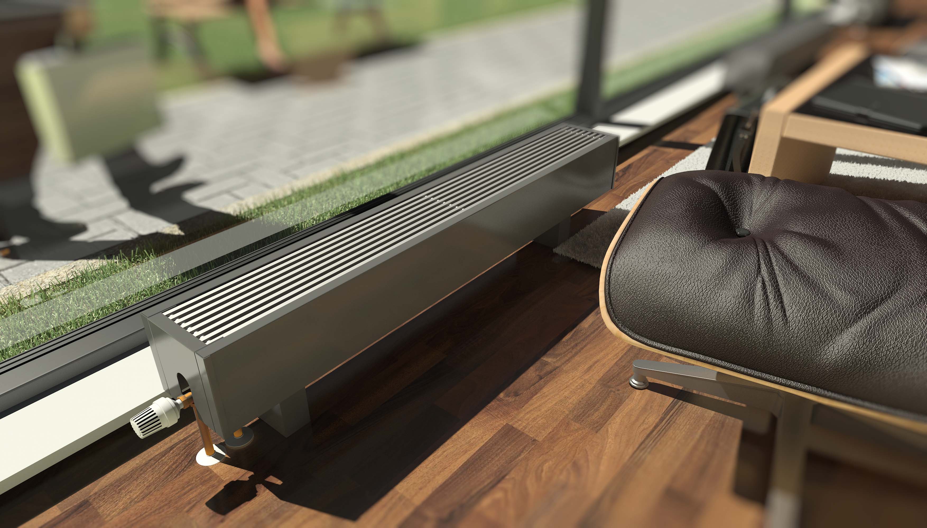 Встраиваемый в пол радиатор отопления Varmann Qtherm Slim Встраиваемый в пол радиатор отопления Varmann Qtherm Slim